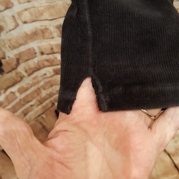 HUE Super Soft Corduroy Texture Leggings Dark Gray Size Small - Picture 4 of 9